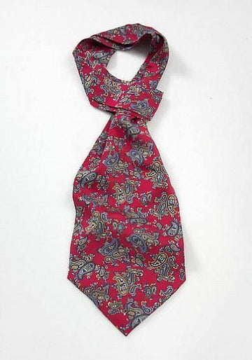 Cravata model extrovertit paisley rosu--Cravate Online